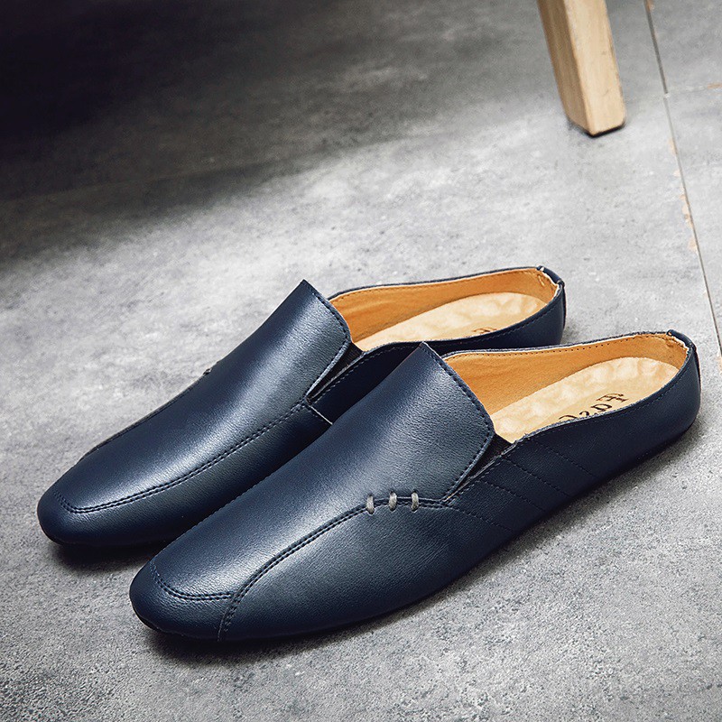 mens backless loafers