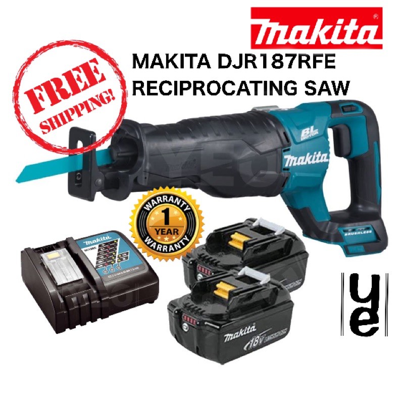 MAKITA DJR187RFE / DJR187 18V CORDLESS SABRE SAW / RECIPROCATING SAW