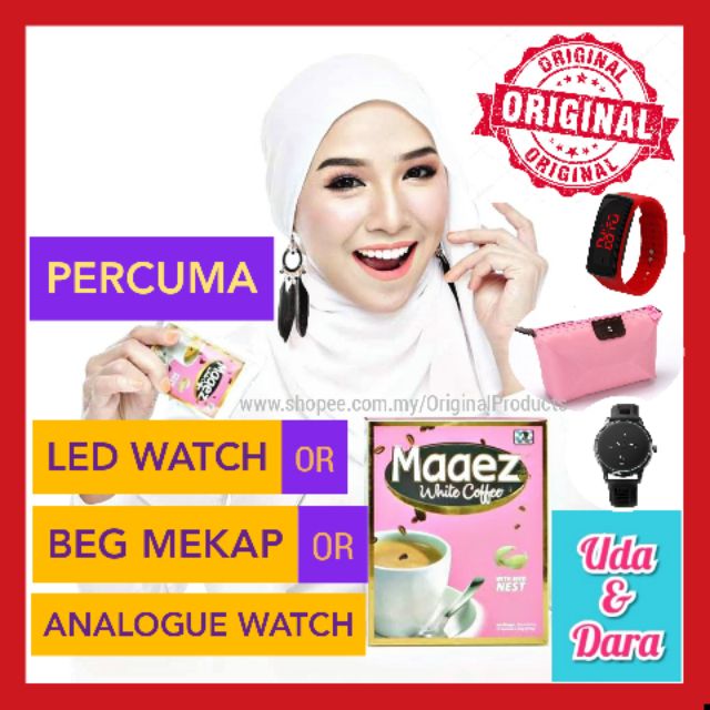 Original Hq Free Gift Maaez White Coffee Bird Nest Kopi Maez Maeez Maiz