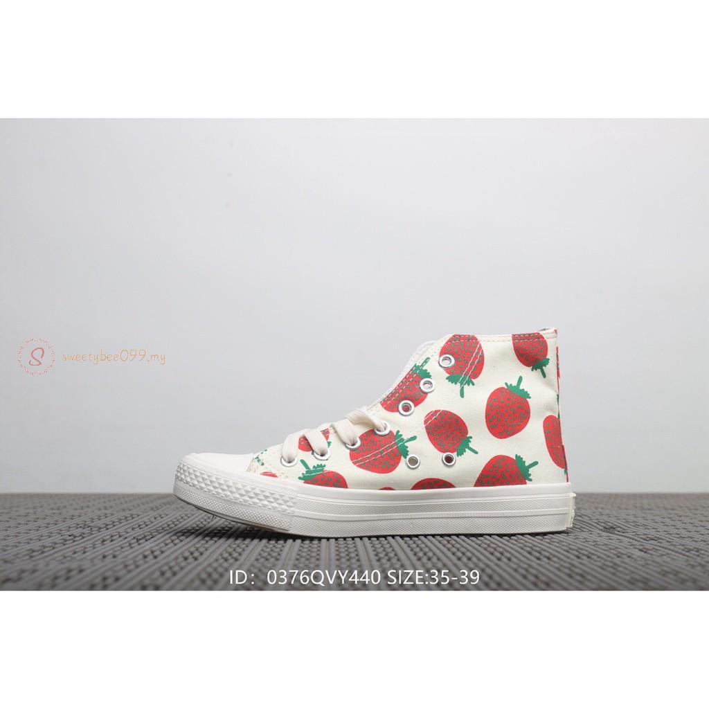 strawberry converse shoes