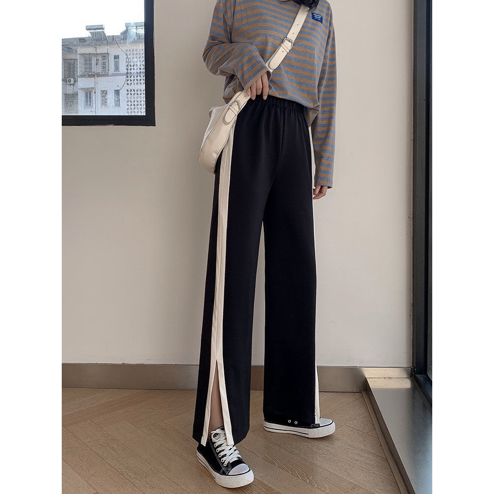 wide split leg pants