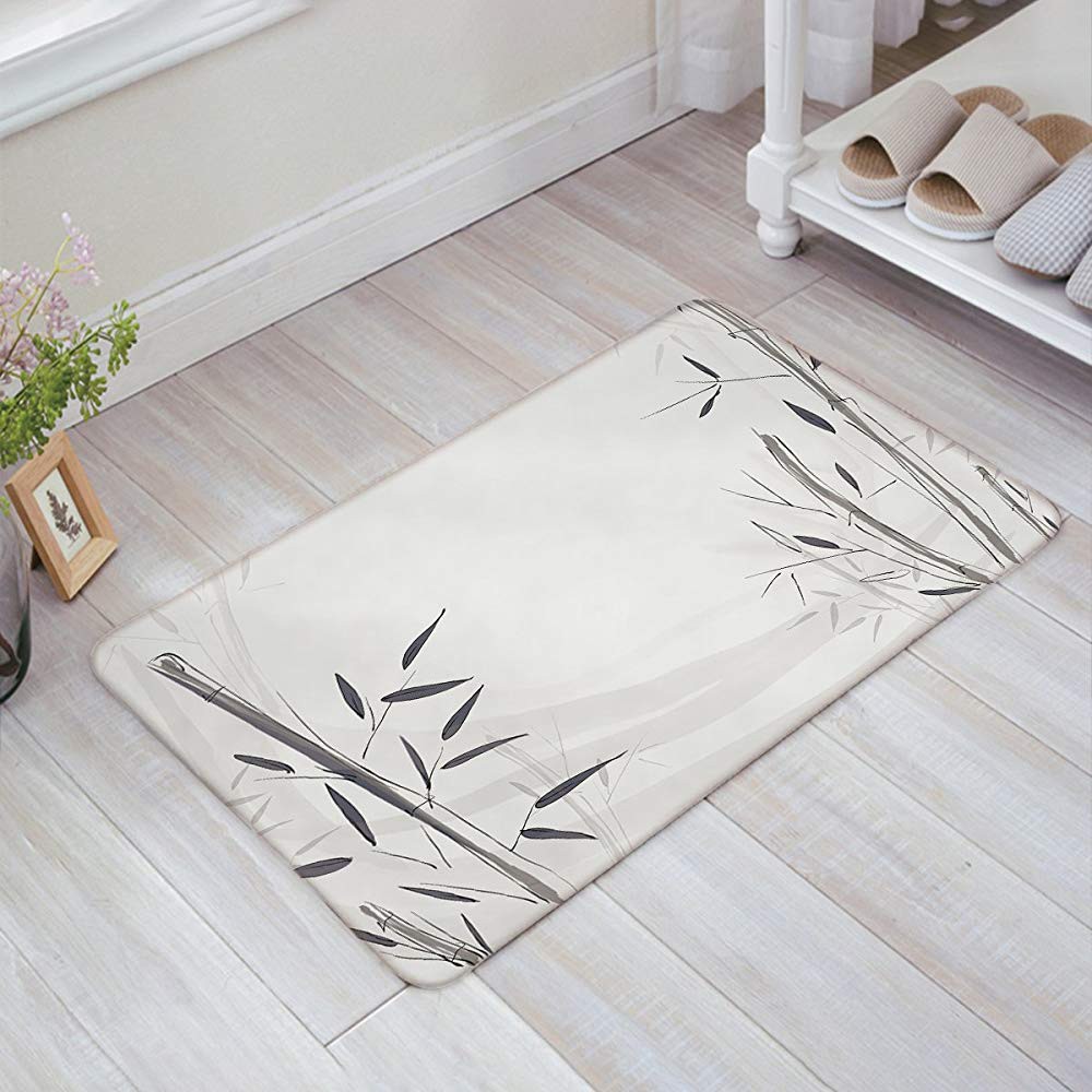 Ink Bamboo Paintings Door Mats Kitchen Floor Bath Entrance Rug