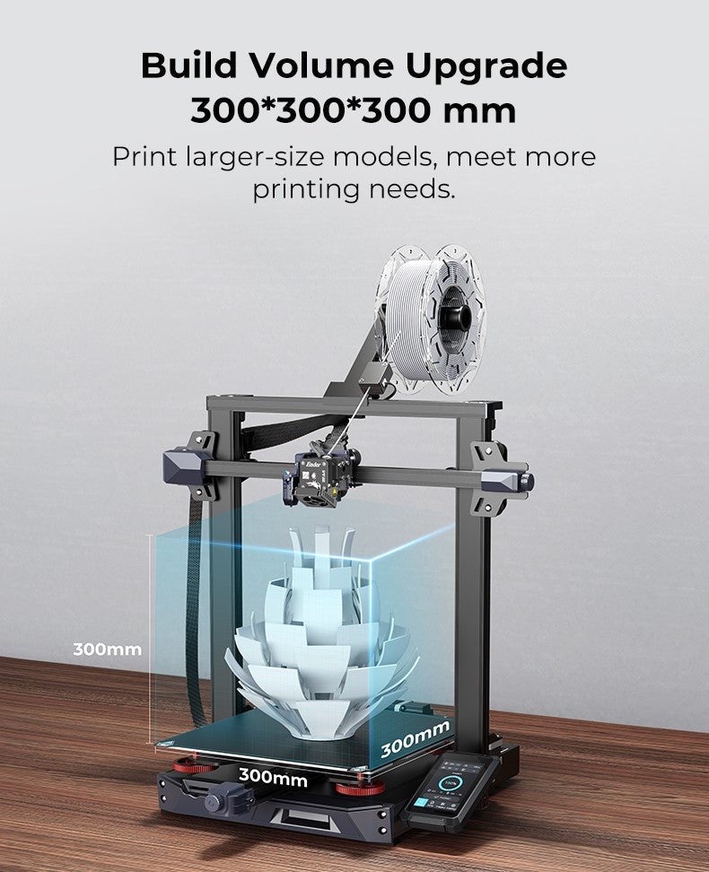 Ender-3 s1 plus 3d printer semi diy 300*300*300mm touch screen auto leveling dual z
