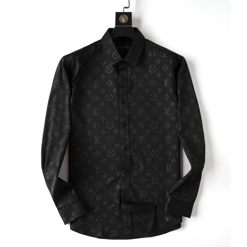LOUIS VUITTON LV men's luxury cotton long sleeve monogram shirt top SXXXL TT131 Shopee Malaysia