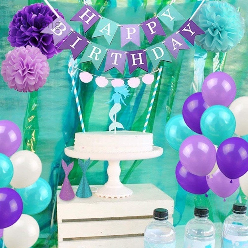 Kuhong Kids Birthday Party Mermaid Theme Party Baby Shower Balloon