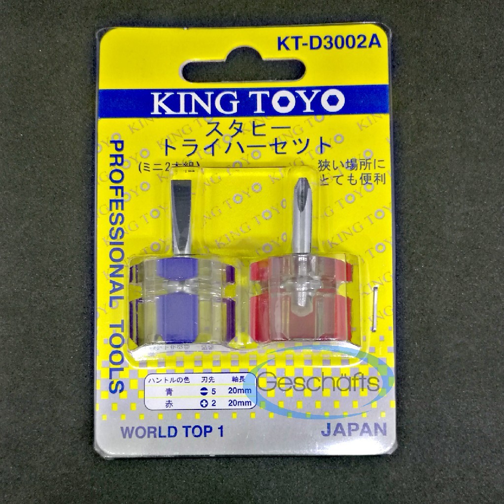 King Toyo Mini Screwdriver Set Shopee Malaysia