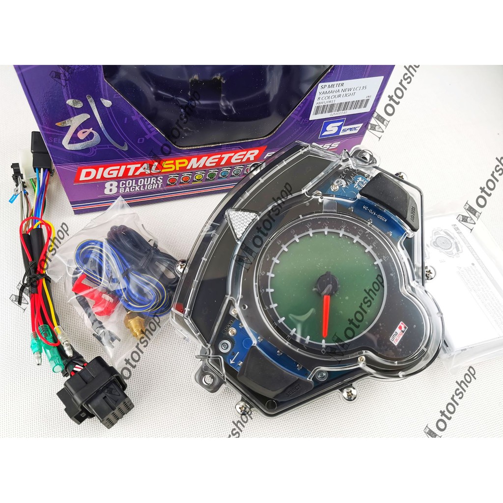 Lc135 5s New Digital Meter 8 Color Backlight Uma Racing Lc5s Digital Sp Meter Shopee Malaysia