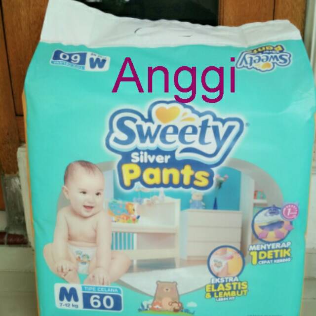 [Gojek/jne] sweety silver pants M60/M38/XL44