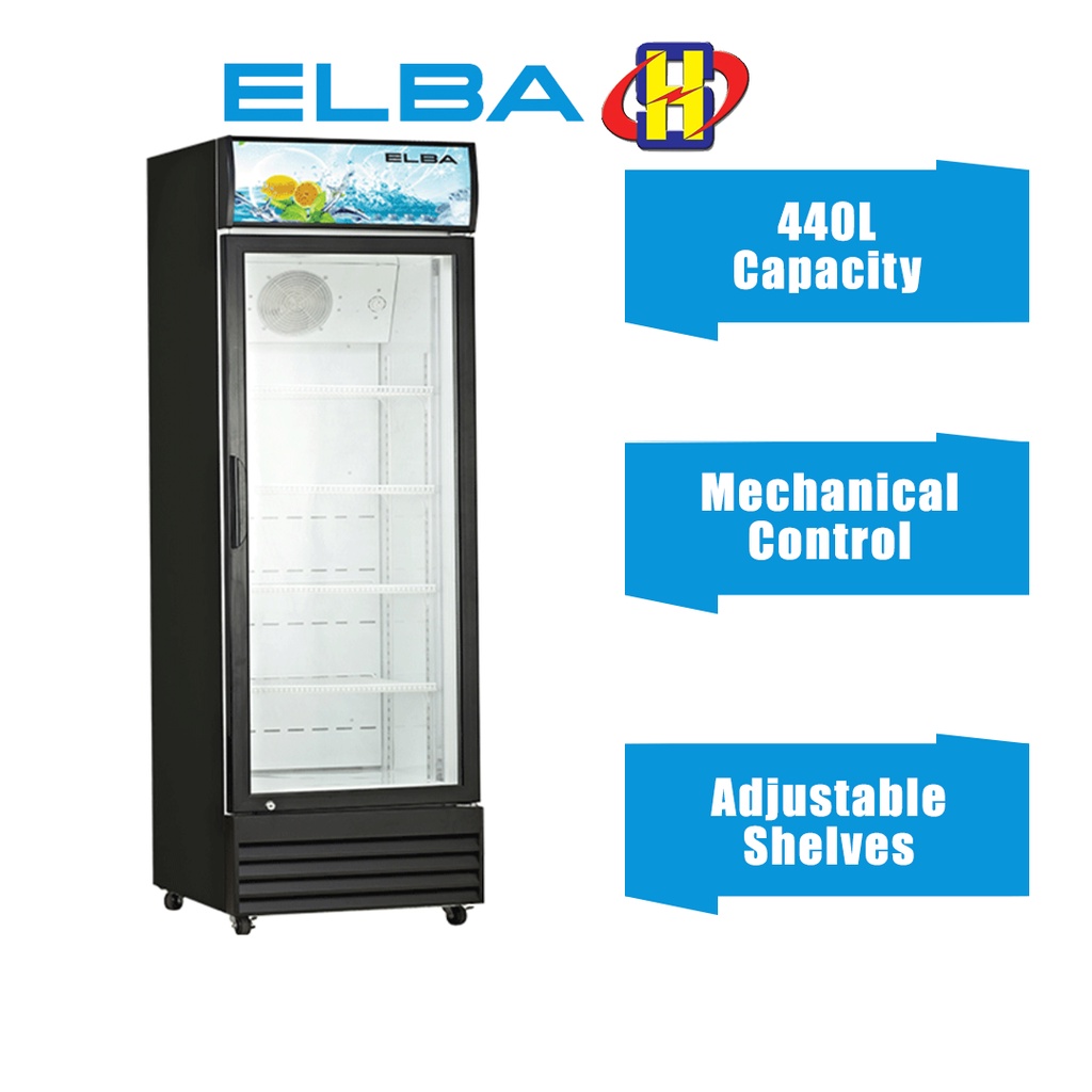 Elba Showcase Refrigerator (440L) AutoDefrost Chiller Fridge EHSC
