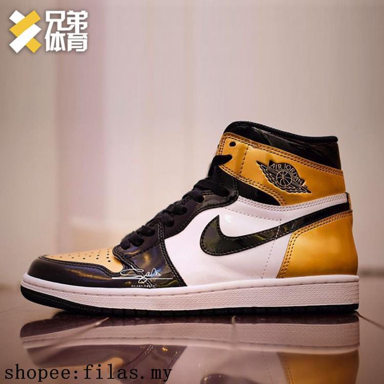 jordan aj 1 black and gold