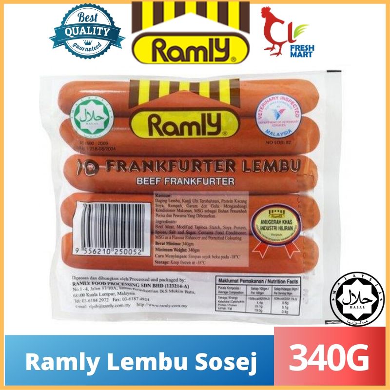 Ramly Beef Frankfurter Sosej (340g)