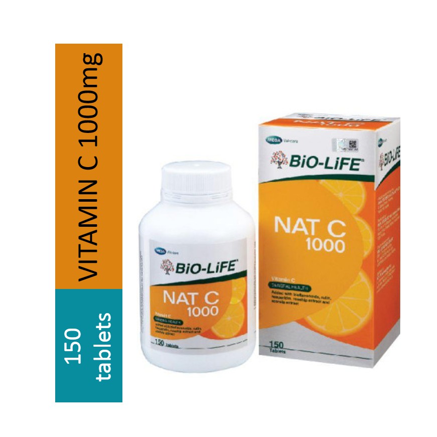 Bio Life Nat C 1000mg Natural Vitamin C With Bioflavonoids 30 S 150 S Tablets Shopee Malaysia