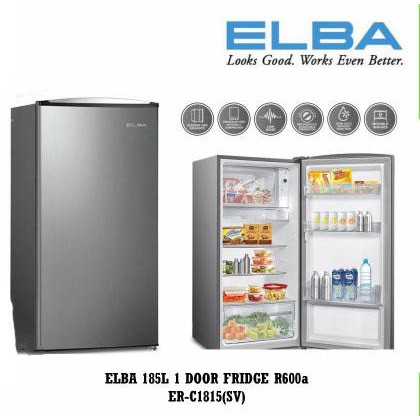 22 Mega Sales Elba Er C1815 Sv 185l 1 Door Refrigerator Better Than Midea Fridge Ms196 Peti Sejuk 冰箱 冰柜 Shopee Malaysia