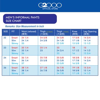G2000 Men Chinos Pants Flat Front Smart Fit 00152131 | Shopee Malaysia