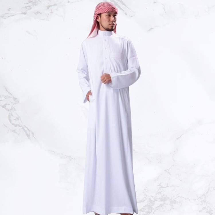  Jubah  Putih  Al Haramain Plain White For Men Shopee Malaysia