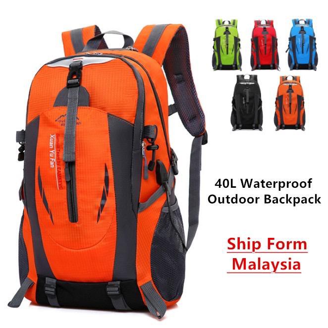 Waterproof Outdoor Backpack Hiking Sports Daypack Bag 40L Shopee Malaysia