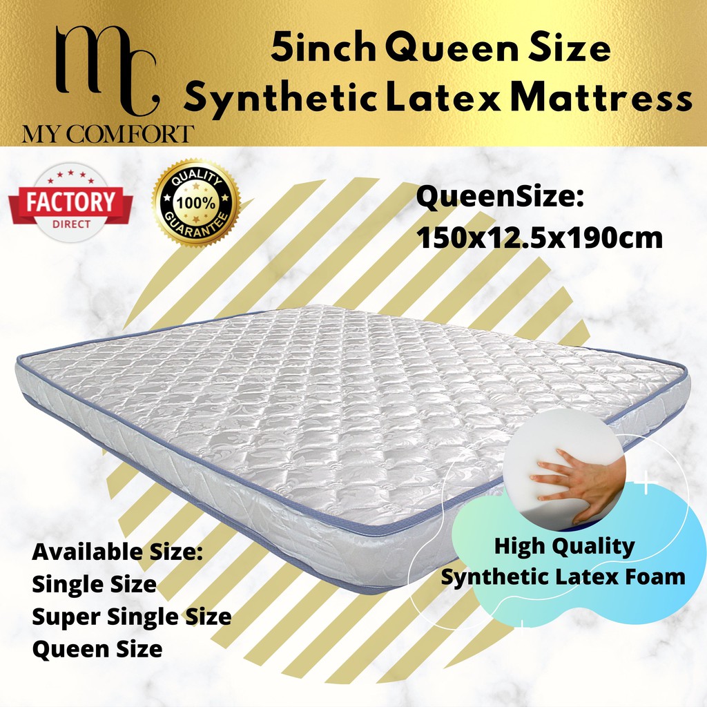 5inch Synthetic Latex Queen Mattress/Tilam Queen 5" Shopee Malaysia