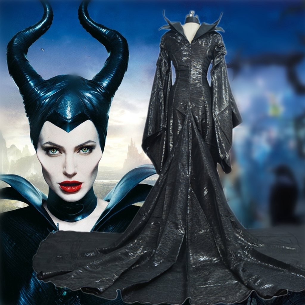 Maleficent 2 Angelina Jolie Cosplay Costume Longer Type Women Cos Role Play Devil Witch Halloween Game Uniform Shopee Malaysia