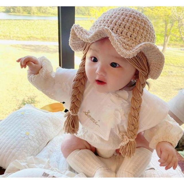 CUTE KIDS CUTE FAKE HAIR WIG HAT COMEL BUDAK PEREMPUAN RAMBUT PALSU TOPI  KANAK-KANAK 可爱 女童 儿童 假发 帽 | Shopee Malaysia