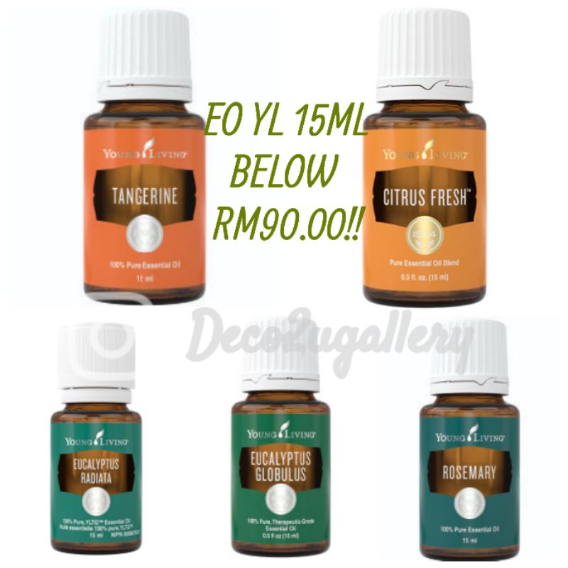 Eo Yl 15ml Citrus Fresh Tangerine Rosemary Eucalyptus Radiata Eucalyptus Globulus Shopee Malaysia