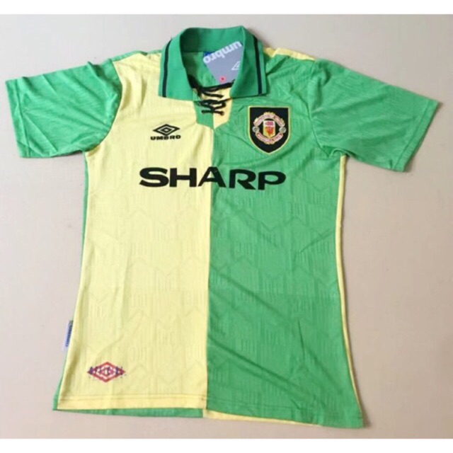 manchester united jersey green and yellow