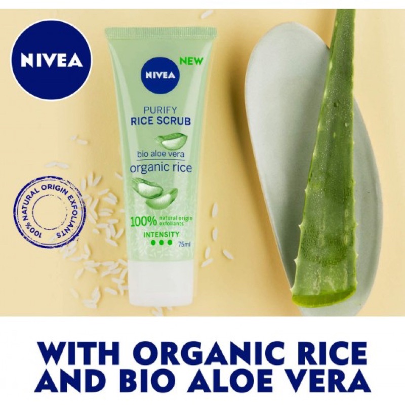 Nivea Purify Organic Rice Scrub 75 ML Shopee Malaysia