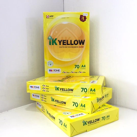 IK Yellow A4 Paper 70gsm (450 sheets) | Shopee Malaysia