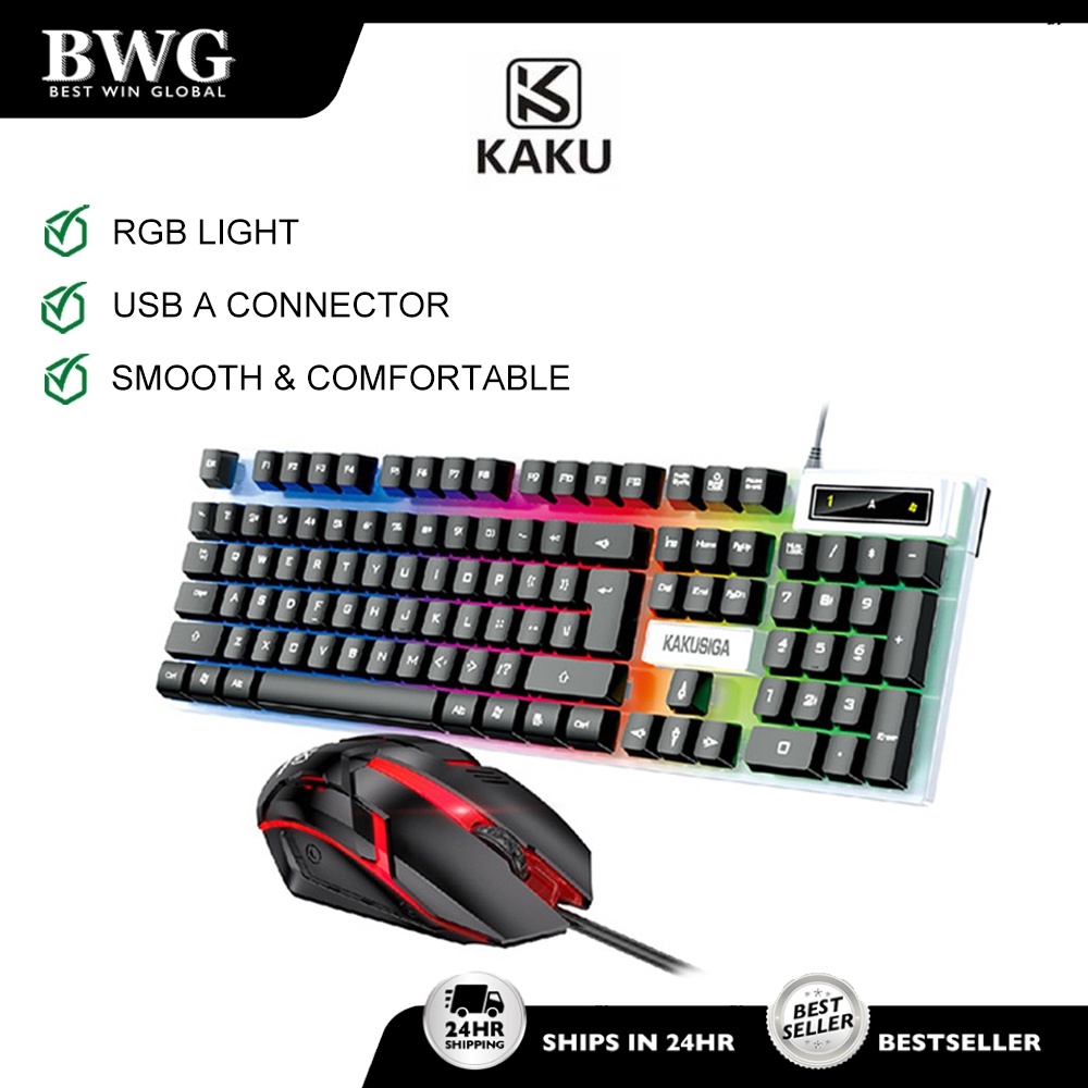 KAKU GUANGYING 104 Keys RGB Gaming Keyboard Gaming Mouse Set Back Light