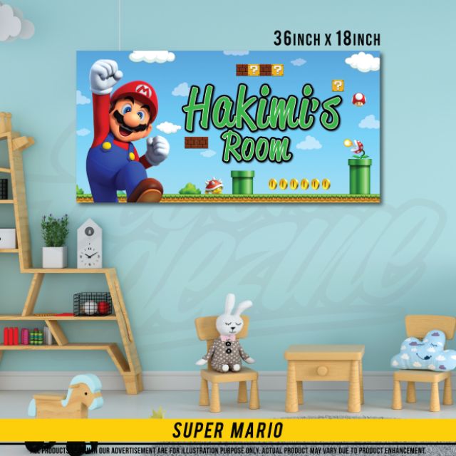 Super Mario Canvas Tarpaulin Prints Wall Decor