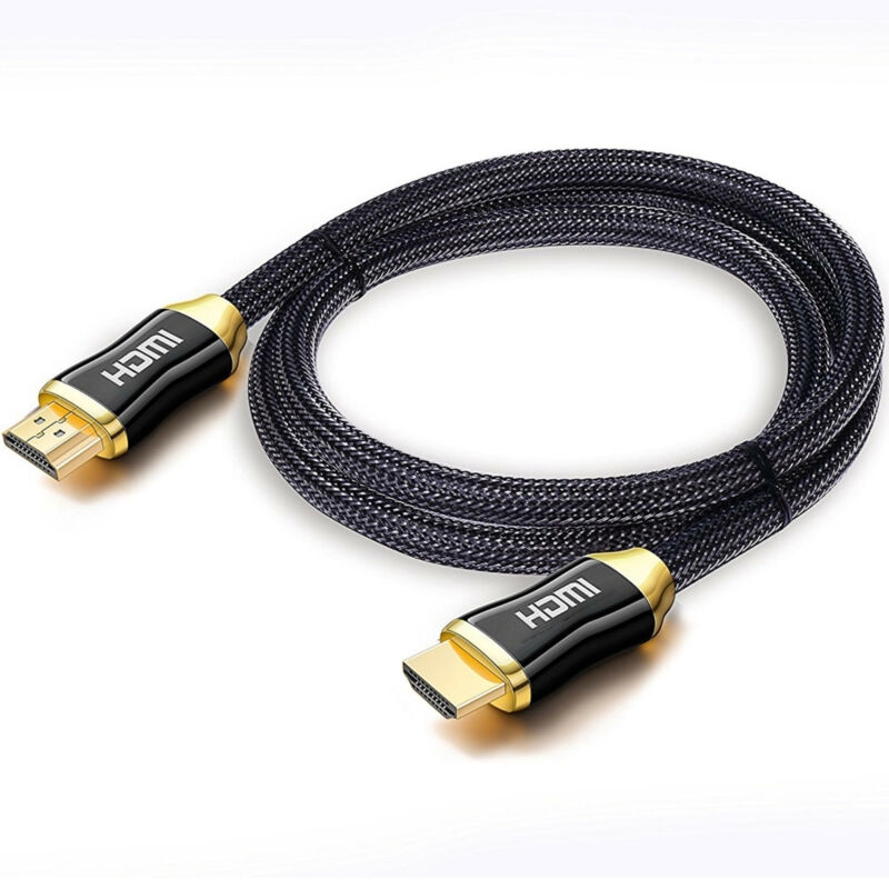 4k Hdmi Cable 2 0 High Speed Gold Plated Braided Lead 2160p 3d Uhd 0 5m