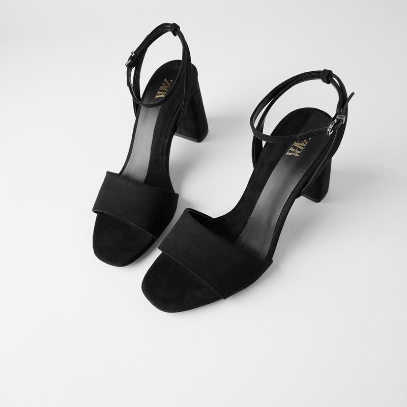 zara black sandals