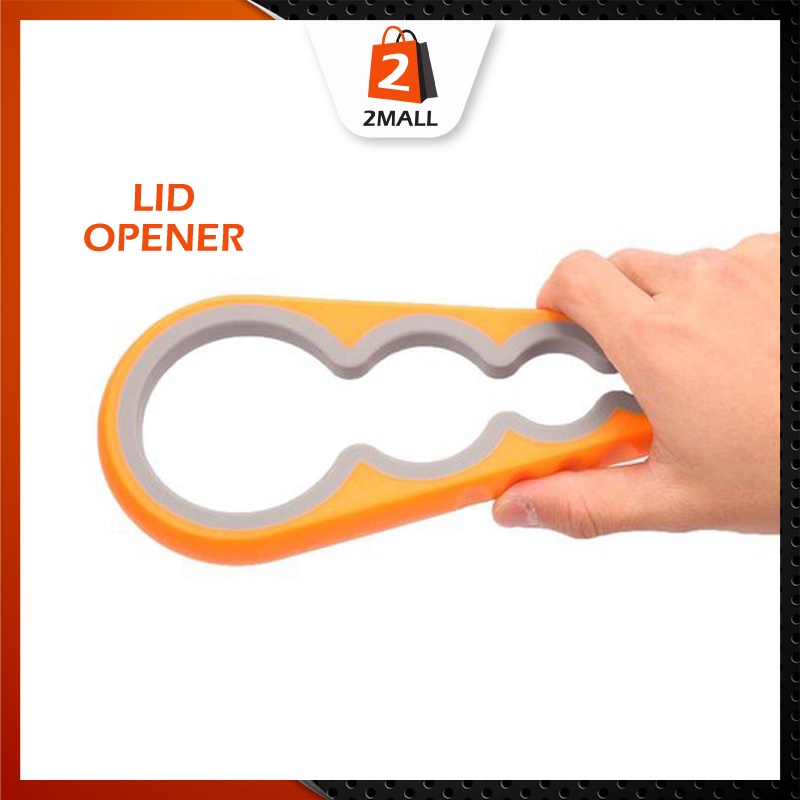 2MALL Pembuka Botol Quality 4 in 1 Anti-slip Can Lid Screw Opener Bottle Opener Jar Gripper Bottle Opener Can Opener