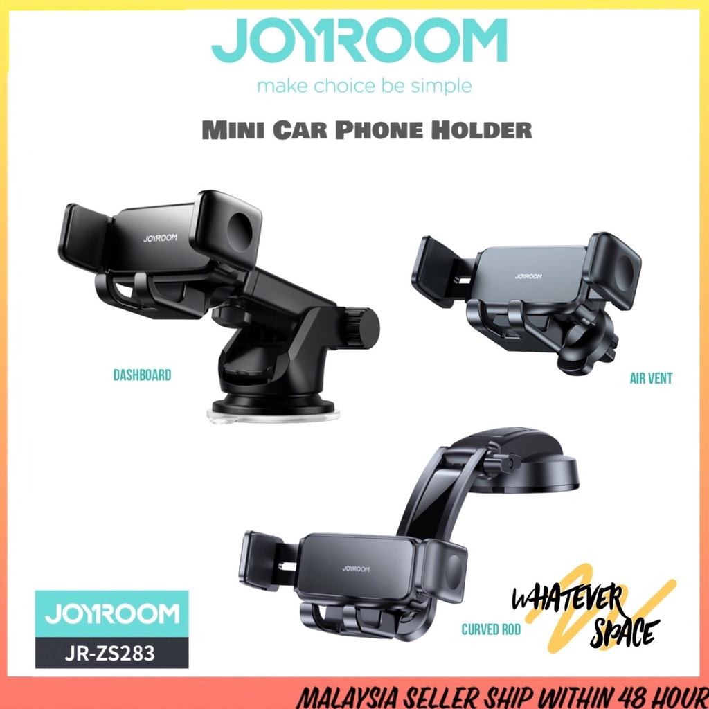 Joyroom Mini Car Phone Holder Series Dashboard Mount Air Vent Mount Curved Rod Strong Suction