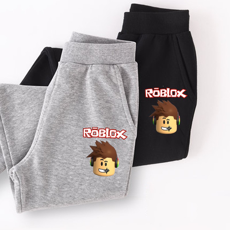 Boy S Roblox Icon Trousers Winter Children Cotton Pants Kids - faded red pants roblox