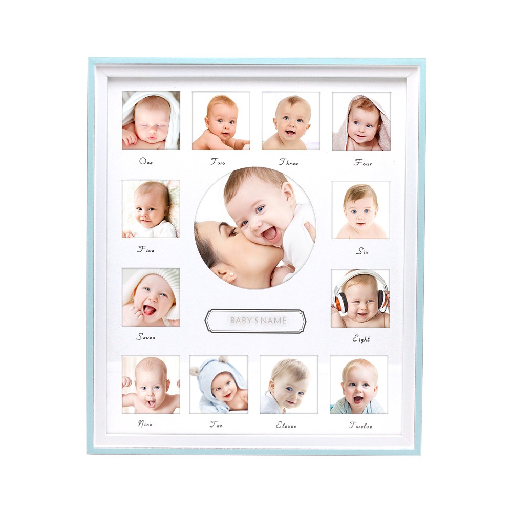 My First Year Baby Photo Picture Collage Frame Baby Shower Gift 12 Months Birth