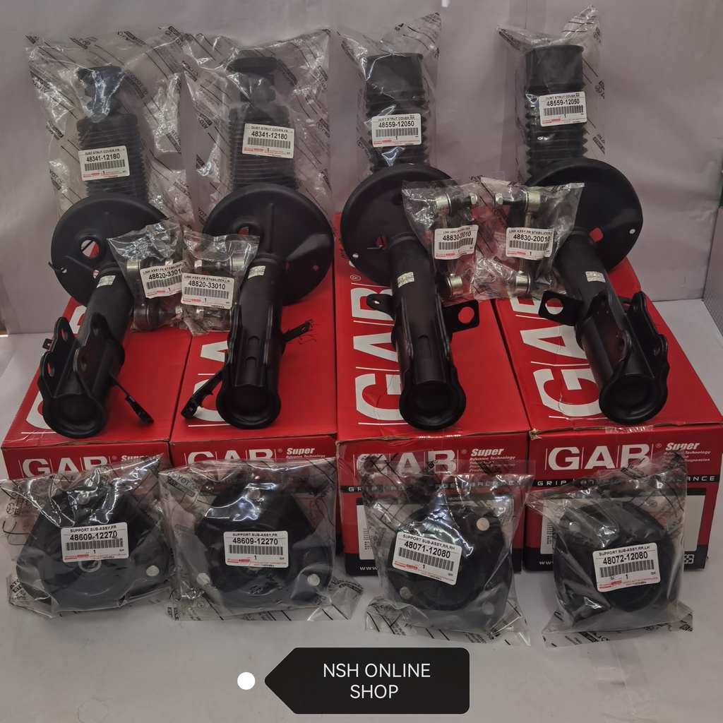 GAB Super Premium Absorber Front & Rear+Abs Mtg+Abs Link+Abs Cover for