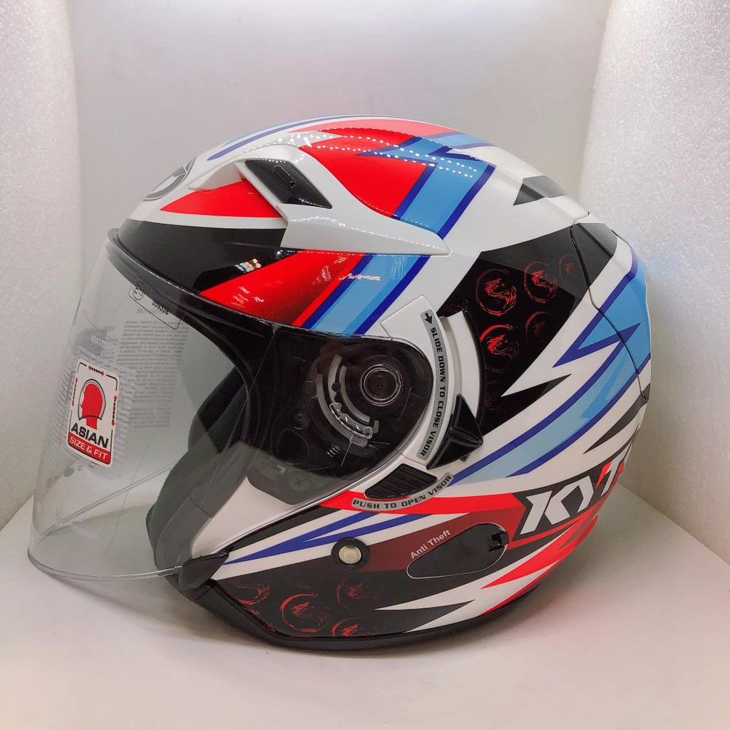 Helmet KYT Venom Kasma Daniel Double Visor ( Open Face ) | Shopee Malaysia