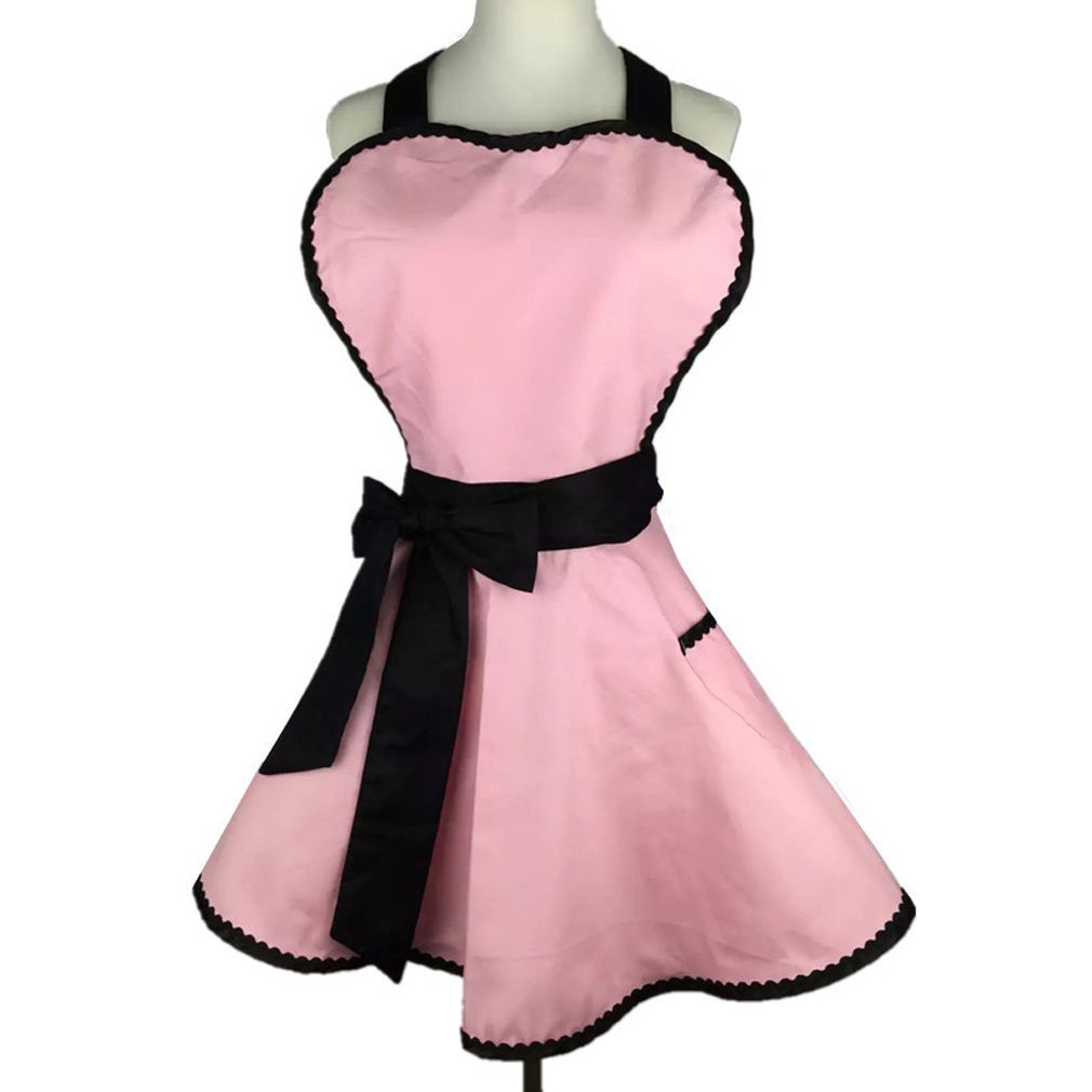 pink kitchen apron