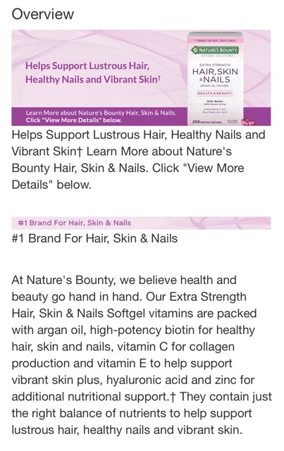 Nature S Bounty Hair Skin And Nails 250 Softgels Shopee Malaysia