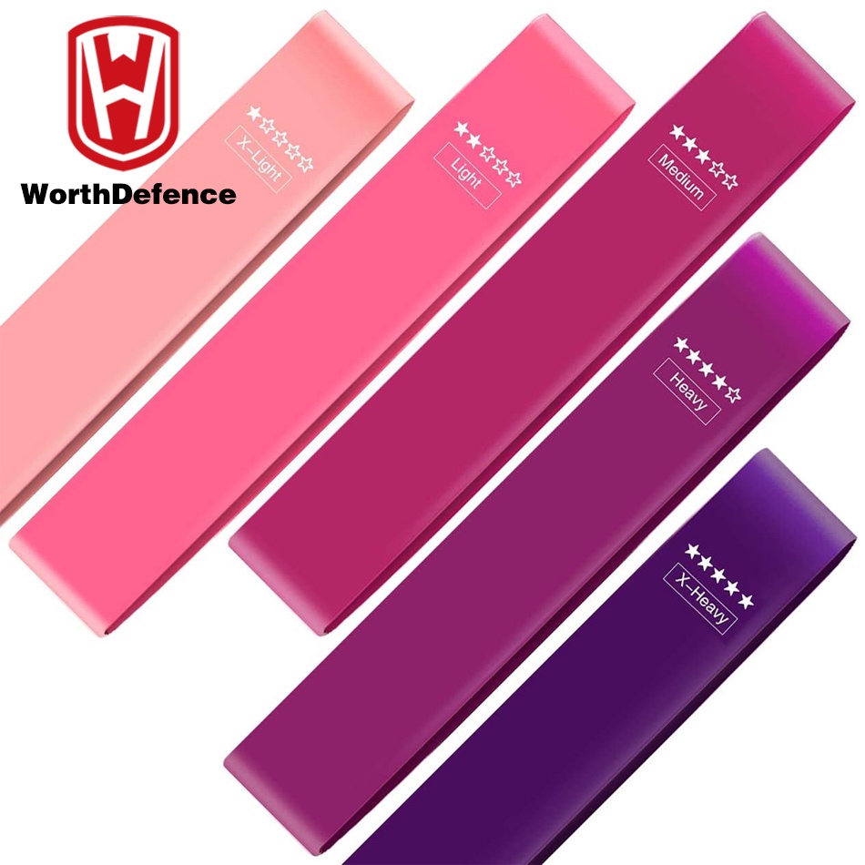 Worthdefence Resistance Bands Yoga Training Gym Fitness Gum Pull Up Assist Rubber Crossfit Exercise Workout Equipment