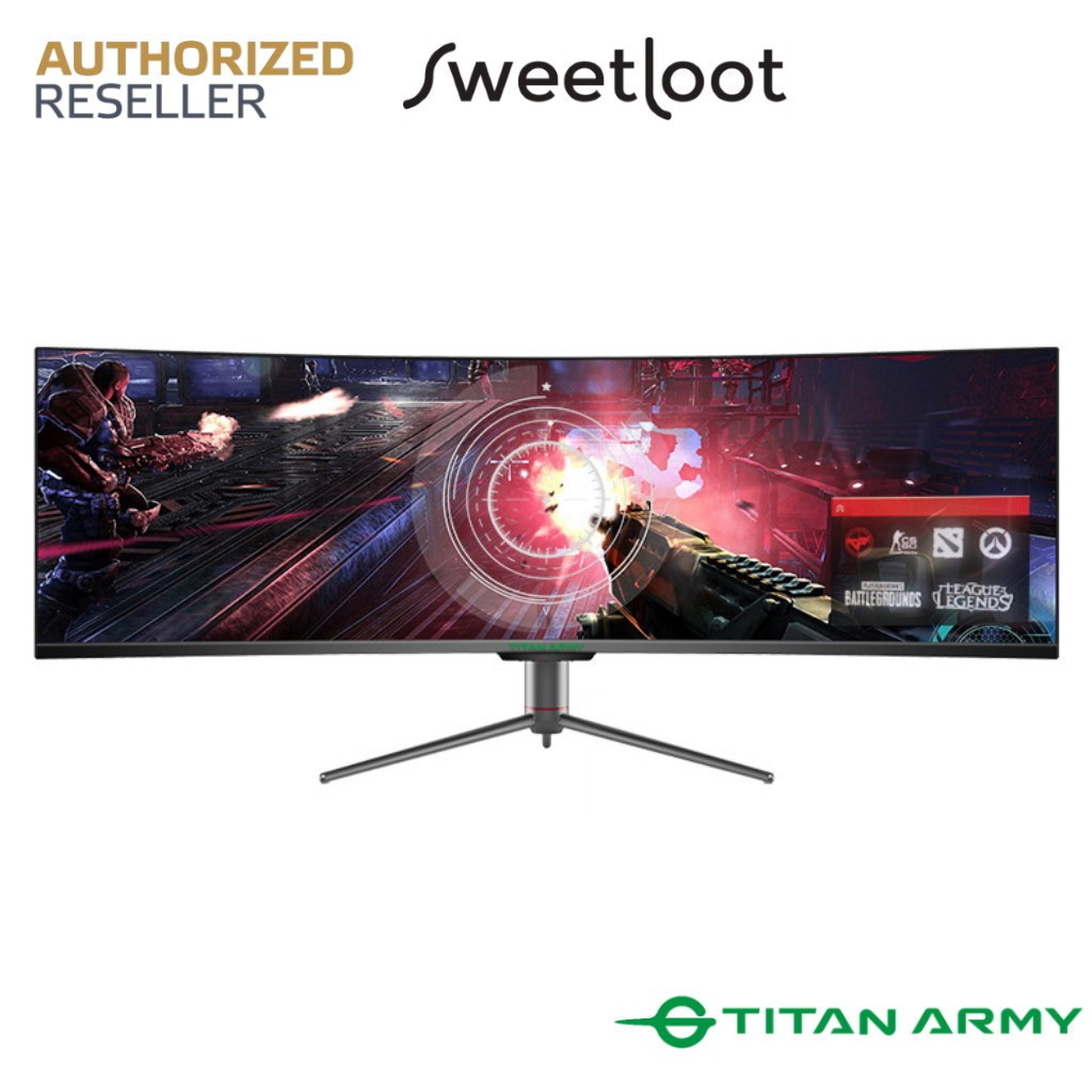Titan Army C49sh 49 1800r Ultrawide Dfhd 3840x1080 Curved 144hz Super Wide 49 Inch Va Panel 32 9 Gaming Monitor Shopee Malaysia