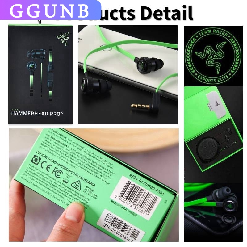 Malaysia Readystock Razer Hammerhead V2 Pro Earphone With Microphone In Ear Gaming Headset Headphone Fon Kepala Shopee Malaysia