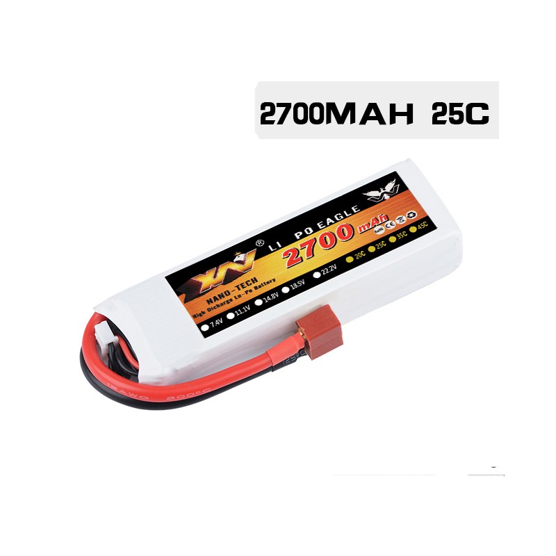 Rc Lipo Battery White XN 2700mah 25c 2s 7.4v | Shopee Malaysia