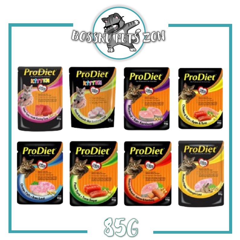 Makanan Kucing Basah) ProDiet Wet Cat Food / Cat Pouch 85g - Tuna 