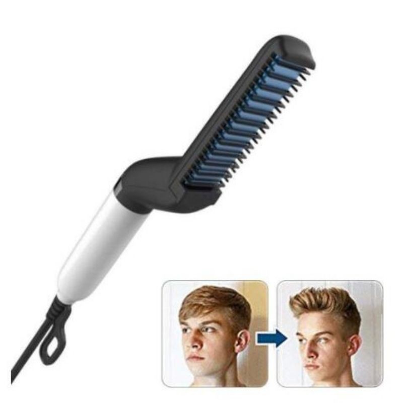 Modelling Comb Electric Quick Beard Hair Styler Straightener for Men / Multifunctional Hair Comb Curling Iron FA07