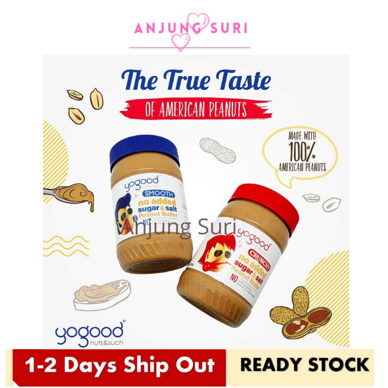 Yogood No Added Sugar Peanut Butter 453g Shopee Malaysia