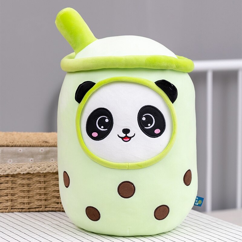 FREE GIFT  Children Cute Panda Bubble Milk Tea Plush Toy Pearl 