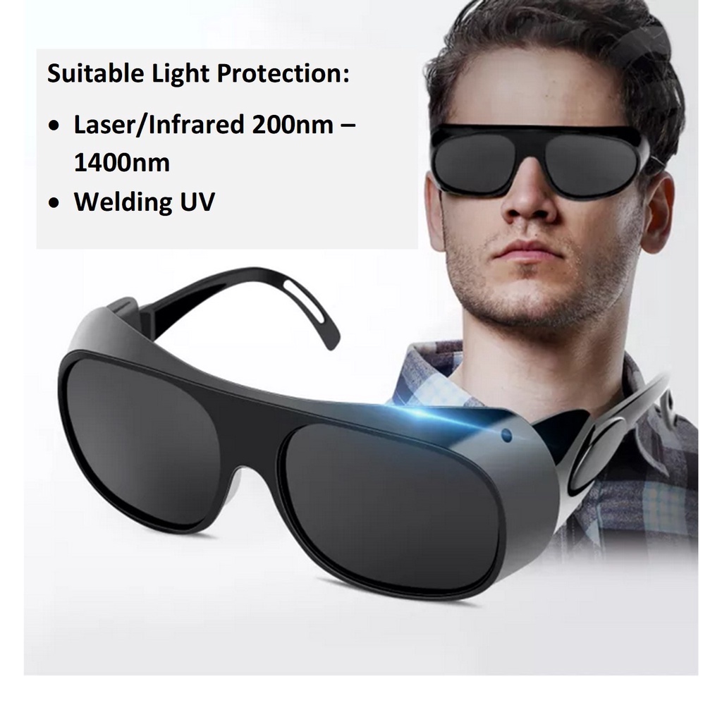 ⭐SAFETY GLASSES LASER INFRARED UV PROTECTION RANGE 200 1400nm FLIP
