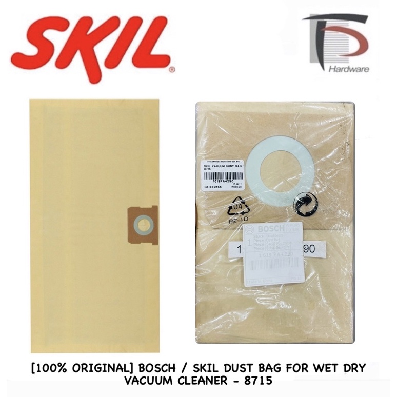 [100 ORIGINAL] BOSCH / SKIL DUST BAG FOR WET DRY VACUUM CLEANER 8715