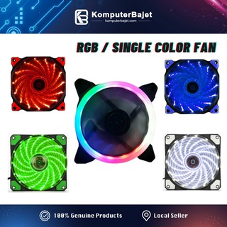 <🆕NEW ARRIVAL> 120mm 12cm gaming PC case cooling LED RGB Rainbow Light Fan Low Noise 4Pin PWM fan with LED PC